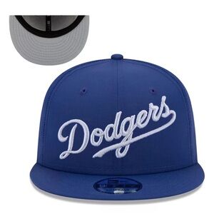 Los Angeles Dodgers Script Logo 9FIFTY Adjustable Snap Back New Era Cap - Blue